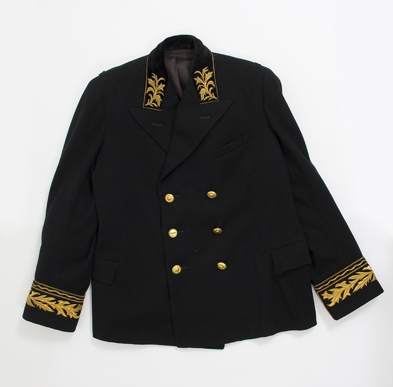 Двубортная домашняя или форменная куртка. Китель ВМФ черный двубортный. Офицерский пиджак. Капитанский китель. Пиджак китель.