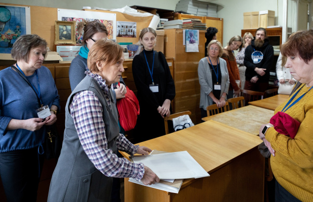 Участники семинара посетили реставрационные мастерские и фондовые хранилища Национального музея Карелии