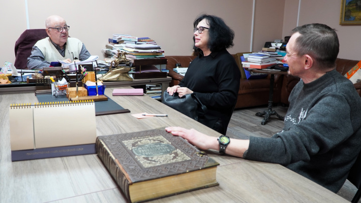 на встрече с директором Национального музея Республики Карелия Михаилом Гольденбергом